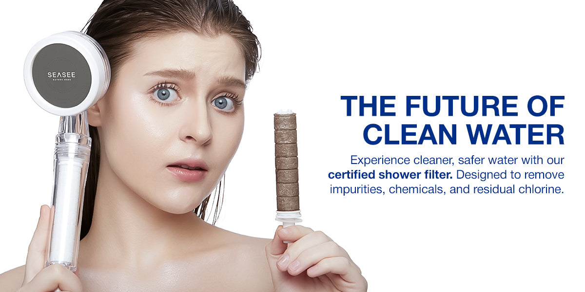 SEASEE certified shower filter clean water banner